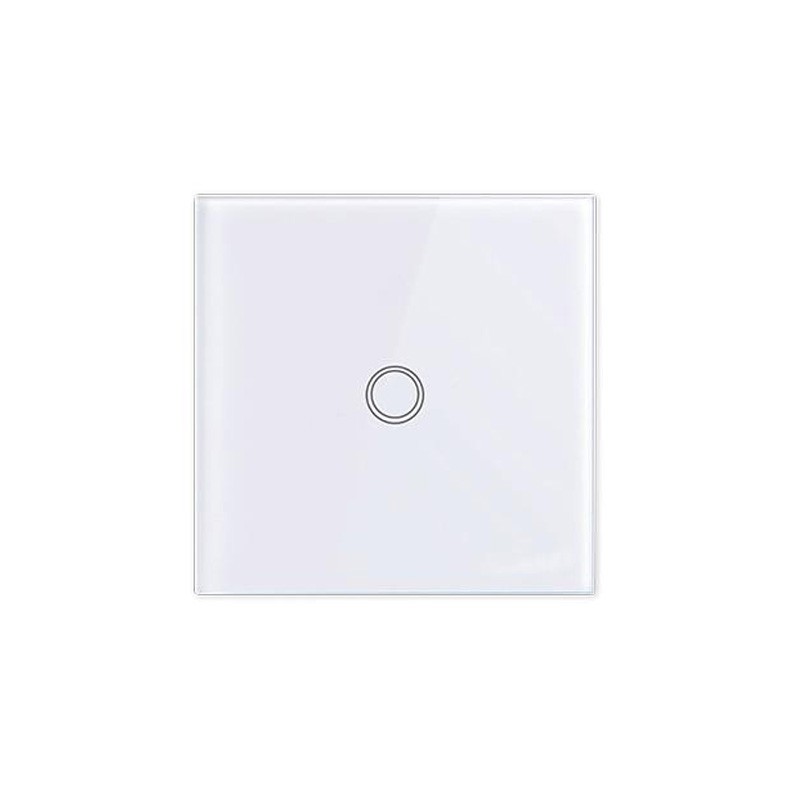 Intrerupator touch RF cu panou tactil din sticla, control telecomanda, alb - imagine 4